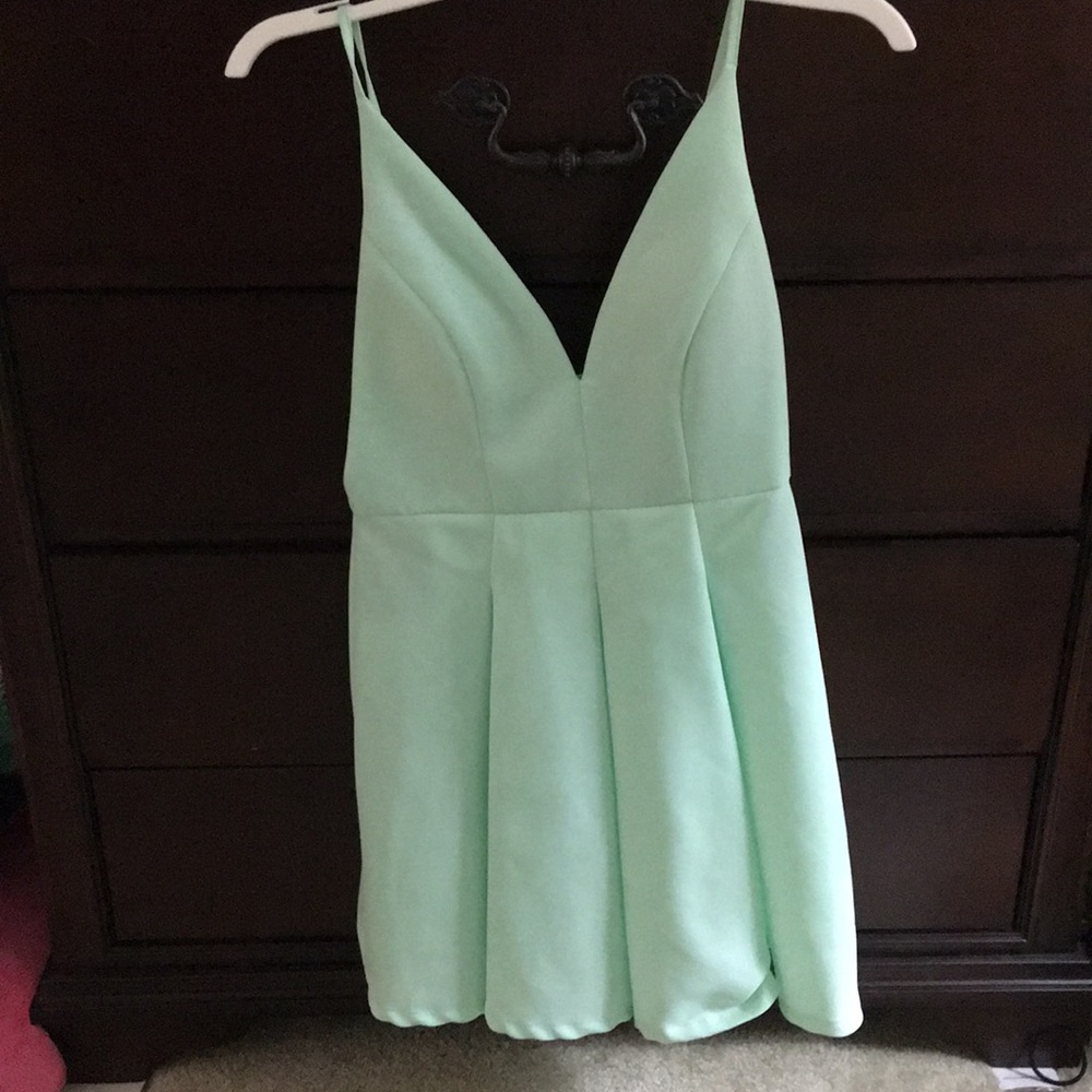 Mint sweetheart formal dress